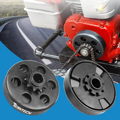 Vista 3 de Embrague Go Kart de 3/4" con diámetro 10T con cadena #40 41 420 para Go Kart Minibike Yerf-Dog karts con Tecumseh