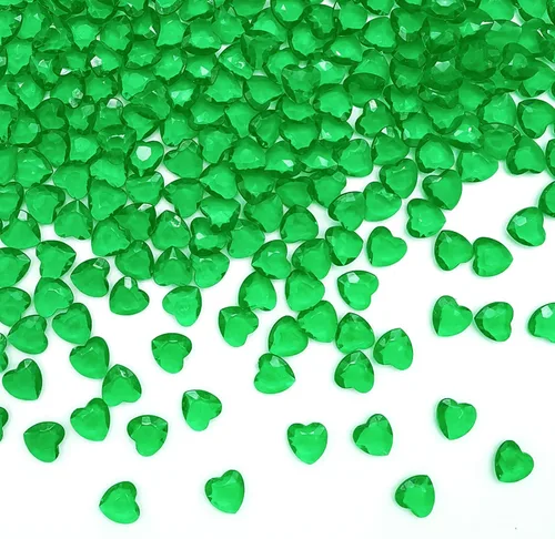 Vista 8 de Corazones acrílicos, 1000 corazones pequeños de plástico, pequeños corazones de plástico para decoración del día de San Valentín, rellenos de jarrón