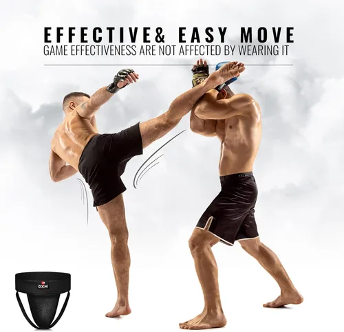 Vista 5 de DXM SPORTS Boxing Groin Protector Men – Adjustable Groin Guard for Kickboxing, Taekwondo Sparring Gear, Muay Thai, Martial Arts Training