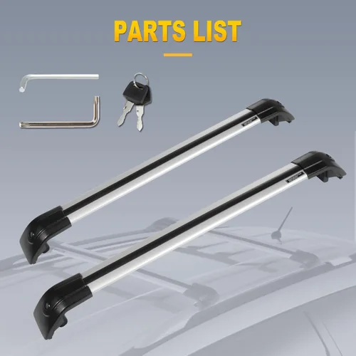 Vista 7 de OCPTY Barras transversales para portaequipajes Volkswagen Tiguan 2010, 2012, 2013, 2014, 2015, 2016, 2017, 2018, para bolsa de carga, equipaje