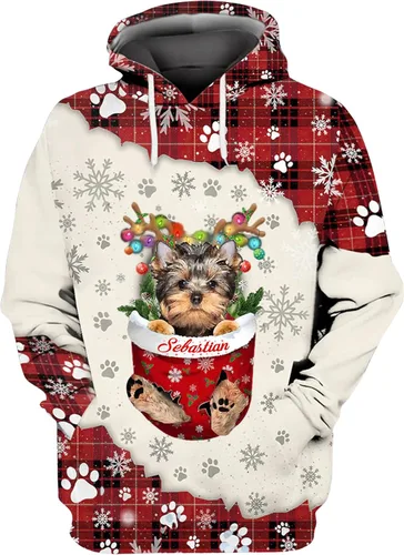 Vista 14 de Sudadera con capucha 3D personalizada para perro, diseño de perro con nombre personalizado, sudadera con capucha de perro de amor, camisa de perro