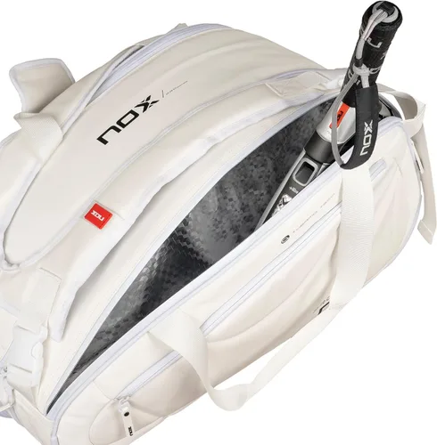 Vista 7 de NOX Bolsa de Padel PRO SERIES Compartimento térmico ThermoTech Gran capacidad para 5 raquetas y bolsillo ventilado para zapatos Diseño