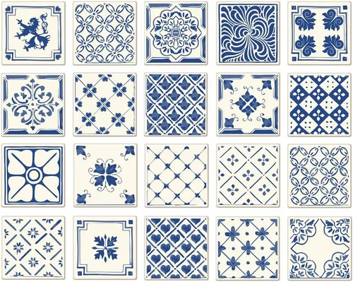 Vista 7 de Azulejos Adhesivos Despegar y Pegar Estilo Azulejo Español Portugués para Salpicadero Juego de 20 piezas (3.9_B)