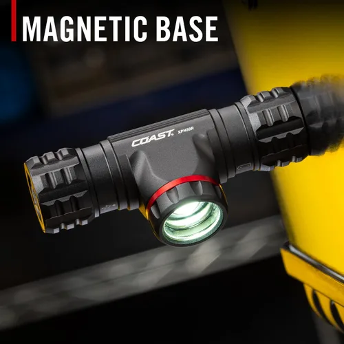 Vista 15 de Coast XPH30R 1200 Lumen USB-C Recargable Dual Power Faro con haz de enfoque giratorio y base magnética, 4.37 oz. - Negro