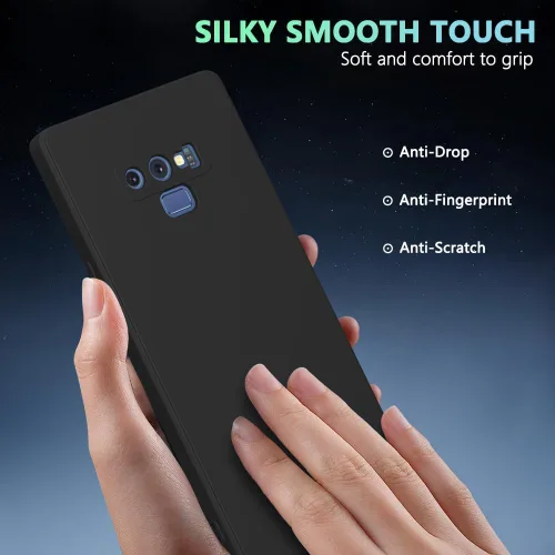 Vista 653 de Funda para Samsung Galaxy Note 8, color negro, resistente a los arañazos con tacto suave, delgada funda delgada para Samsung Galaxy Note 8