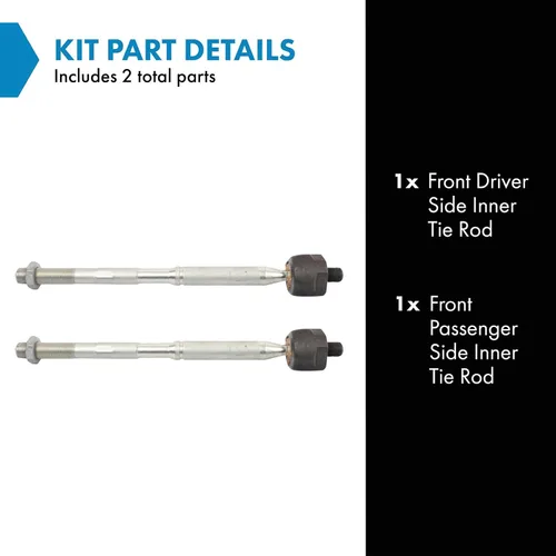 Vista 2 de TRQ Juego de 2 barras de acoplamiento para el lado del conductor y el pasajero, compatible con Toyota C-HR 2018-2021