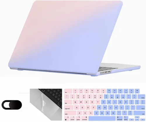 Vista 35 de Se7enline Funda compatible con MacBook Air de 15 pulgadas 2024 M4 M3 M2 para A2941/A3114/A3241, funda rígida mate para laptop, con funda protectora