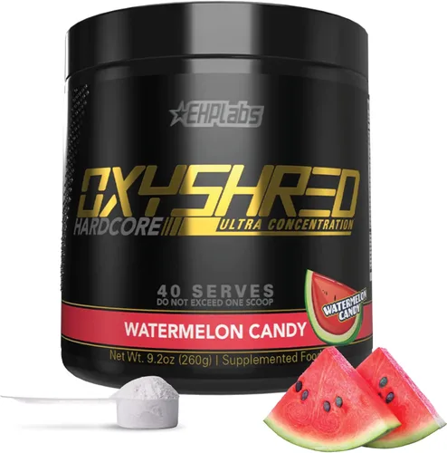 Vista 11 de EHP Labs OxyShred Hardcore Super Dosed Polvo de Pre Entrenamiento - Polvo de preentrenamiento con L Glutamina y Acetil L Carnitina, Bebida