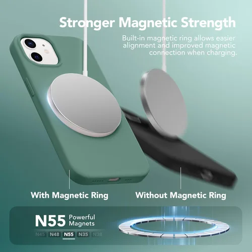 Vista 1979 de GONEZ Funda magnética para iPhone 14, compatible con Magsafe, con protector de pantalla + protector de cámara, forro de microfibra antiarañazos