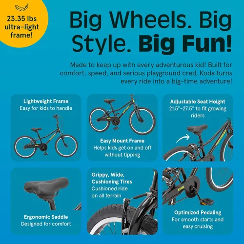 Vista 3 de Retrospec Koda Plus Kids Bike for Boys & Girls Ages 6-8 Years - 20" Children's Bicycle, Adjustable Seat & Handlebars