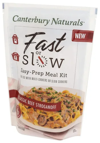Vista 5 de Canterbury Naturals Kit de comida rápida o lenta de preparación fácil, Stroganoff de carne clásica, bolsa de 5.4 onzas (paquete de 3)