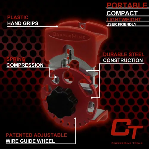 Vista 5 de CopperMine Herramienta manual de pelado de cables - Máquina pelacables portátil de mano para cables de chatarra y cables de hasta 7/16 pulgadas