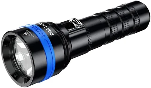 Vista 5 de XTAR D06 - Luz de buceo de 1600 lúmenes, linterna submarina submarina LED submarina de 328.1 ft con interruptor deslizante magnético, linterna