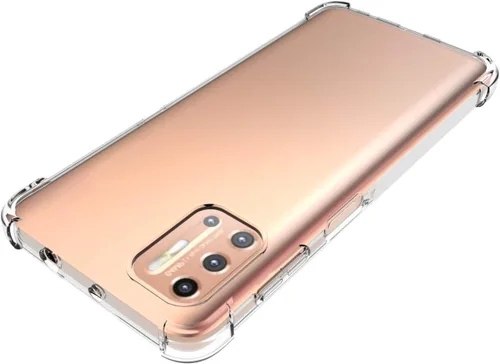 Vista 4 de USTIYA Funda para Motorola G9 Plus Clear TPU Moto G9+Cuatro Esquinas Cubierta Protectora Transparente Suave Funda