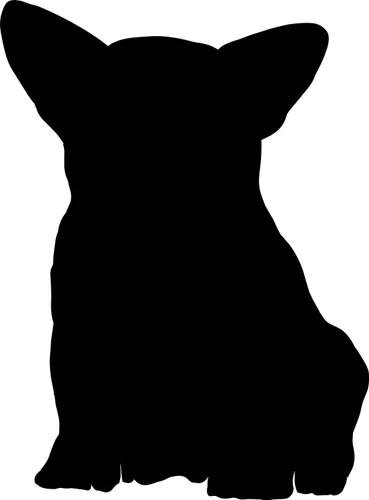 Vista 2 de SEC Apparel Parches termoadhesivos con diseño de silueta de cachorro, letras de transferencia para camisetas, ropa de tela (perro salchicha bebé)