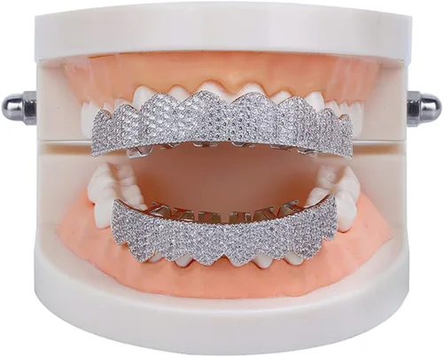 Vista 2 de Hip Hop Jewelry - Dijes de diamante Grillz para hombre, estilo Pandora, diseño de lujo, parrillas, rapero de moda, accesorios de moda, disfraz