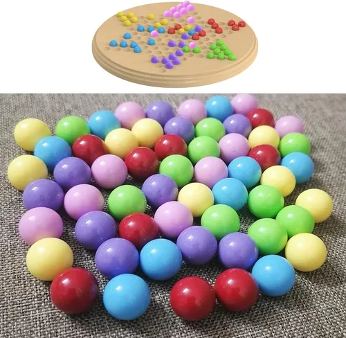 Vista 6 de 90 bolas de repuesto de canicas para juegos, bolas de plástico de 9/16 pulgadas (0.551 in) para damas chinas, canicas, canicas, juego de hipopótamos