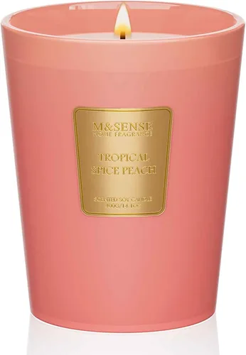 Vista 16 de M&SENSE - Vela de cera de soja natural aromática de 35 onzas, extragrande, 3 mechas, 150 horas, larga duración, combustión lenta, para decoración