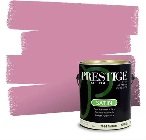 Vista 369 de Prestige Paints Pintura exterior e imprimación en uno, 1 galón, plano, coincidencia comparable de Valspar* Amber Rose*