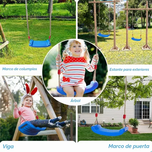 Vista 3 de IFOYO - Asiento de columpio para árbol, accesorios de repuesto para niños Azul