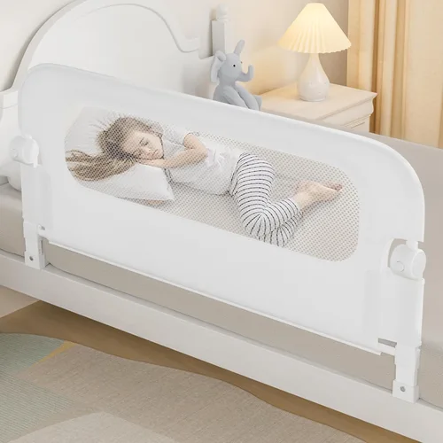 Vista 12 de NUTIKAS Barandilla protectora para cama de bebé para niños pequeños - Rieles laterales de cama de 35.1" para niños pequeños para cuna, individual