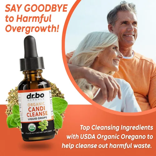 Vista 3 de Candi Cleanse Suplemento de apoyo en gotas – Aceite de orégano orgánico gotas líquido y ajenjo de nogal negro – Complejo de equilibrio
