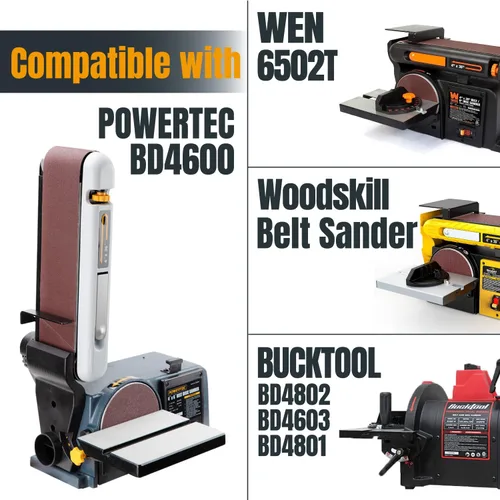 Vista 7 de POWERTEC 10 correas de lijado de 4 x 36 pulgadas, óxido de aluminio de grano 40, bandas de lijado de 4 x 36 pulgadas para lijadora de disco y banda
