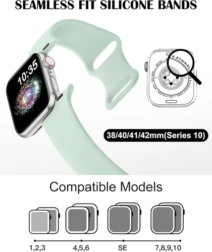 Vista 3 de TreasureMax Correa deportiva compatible con correas de Apple Watch para mujeres de 38 mm, 40 mm, 41 mm, 42 mm, 44 mm, 45 mm, 46 mm, 49 mm, correa