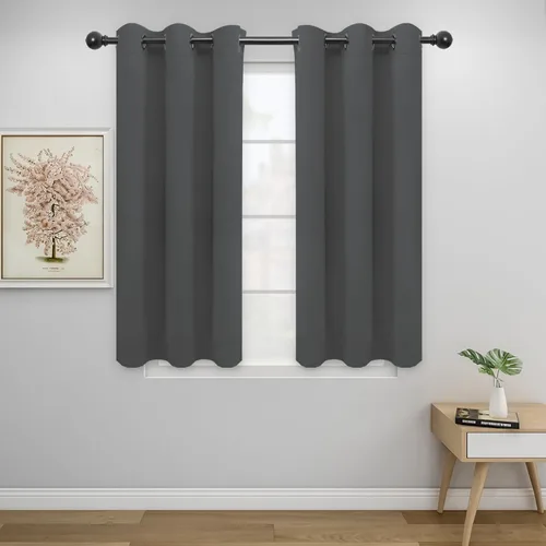 Vista 513 de Easy-Going - Cortinas opacas para dormitorio, aislamiento térmico sólido con ojales, cortinas de ventana para reducción de ruido, cortinas