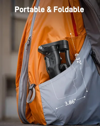 Vista 9 de hohem iSteady V3 - Estabilizador de cardán para iPhone, cardán de teléfono de 3 ejes, rastreador magnético de inteligencia artificial, varilla Negro