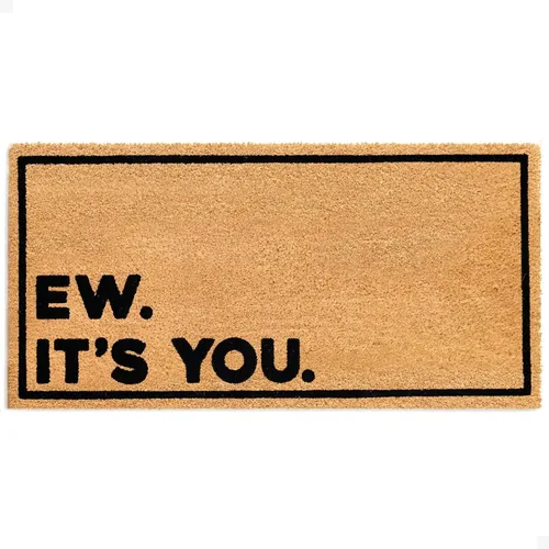 THEODORE MAGNUS Divertido tapete de bienvenida para puerta delantera con respaldo antideslizante, tapete de fibra de coco duradero, perfecto para