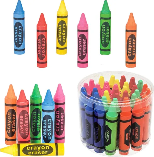 Conjunto de Crayones en Forma de Borradores-Colores Surtidos. 2,5 pulgadas