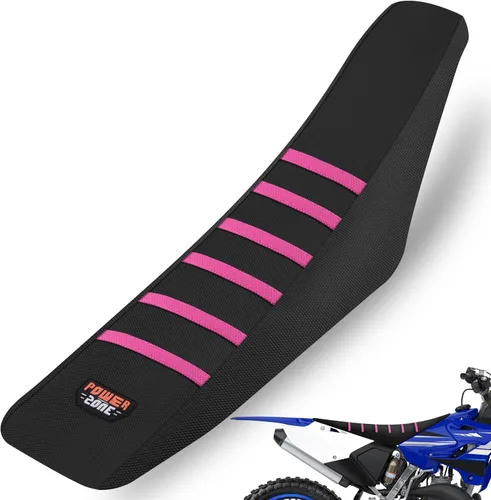 Vista 12 de Universal Funda de Asiento para Moto de Cross - Fundas de Asiento de Goma Suave Acanalada para Motocross Enduro Azul