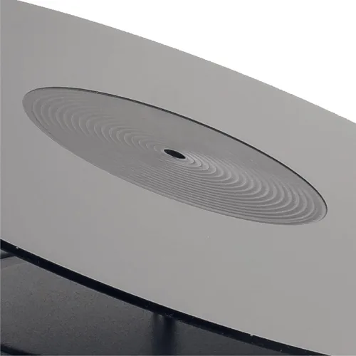Tapete acrílico para tocadiscos – 11.75 pulgadas de disco de vinilo negro – Tapete acrílico mecanizado de precisión con hueco de etiqueta de