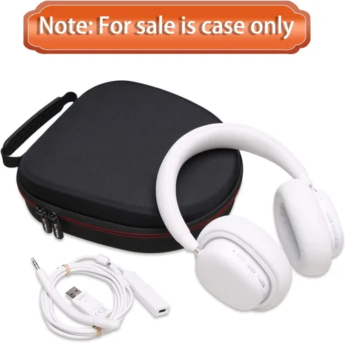 Vista 8 de LTGEM - Funda para auriculares inalámbricos Logitech G735 para juegos, bolsa de transporte protectora de viaje de almacenamiento duro (negro)