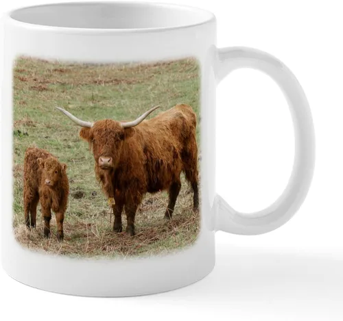 Vista 12 de CafePress Heilan Coo (Highland Cow) Taza de café de cerámica de 11 oz (11.0 fl oz)