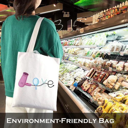 Vista 6 de LEVLO Bolsa de compras para estilistas, regalo para peluquería, objetos, tarot, barbería, reutilizable, bolsa de mano para mujeres, BFF