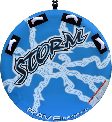 Vista 9 de RAVE Sports Mega Storm Boat Tubo remolcable - Tubo inflable para 1-4 jinetes