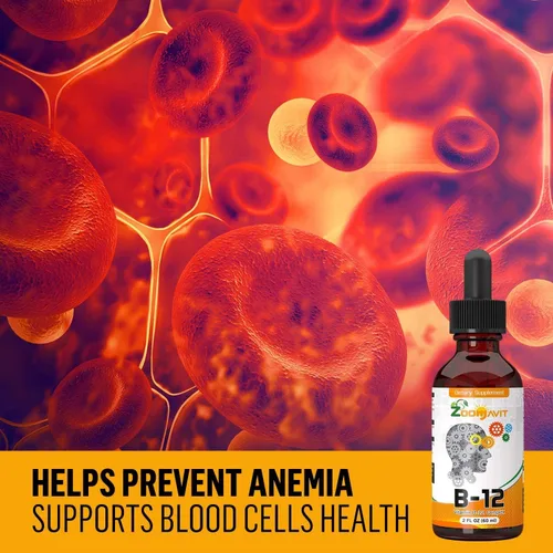 Vista 6 de Gotas líquidas complejas de vitamina B con rápida absorción, vitaminas complejas líquidas súper B B2, B3, B5, B6 y B12 - Impulso de energía natural