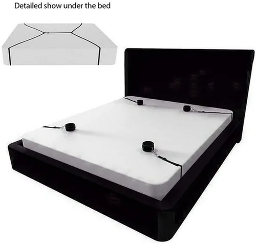 Correas de cama para sujetar lazos sexuales para tobillos y muñecas King Bed Bondaged Restricciones sexuales Esposas sexuales Cuerda y cuerda BDSM