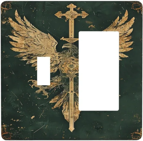 Vista 116 de Cubiertas de enchufe de pintura floral de grafiti de girasol abstracto, 1 palanca, 1 combinación basculante, placas de interruptor eléctrico, placa