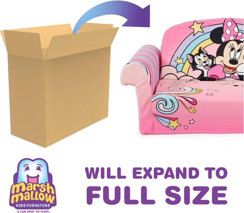 Vista 19 de Marshmallow Cocomelon - Sofá cama 3 en 1 para bebés, sofá convertible para niños, sofá cama y tapete de espuma para siesta con manta adjunta