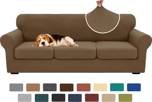 Vista 20 de XINEAGE - Fundas para sofá de 3 piezas, para sofá de 2 cojines extragrandes, funda súper elástica para sofá de 2 asientos, funda universal para sofá