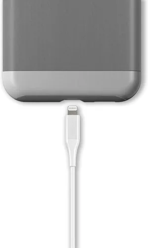 Vista 4 de Amazon Basics Cable de carga USB-A a Lightning ABS con certificación Mfi para iPhone de Apple, iPad, 6 pies, blanco, 1 paquete