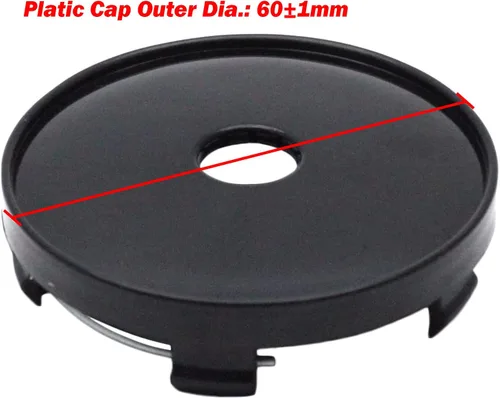 Vista 2 de Tapas centrales, tapas centrales de rueda de 2.362 in, cubiertas centrales de repuesto de 2.165 in, color negro, paquete de 4