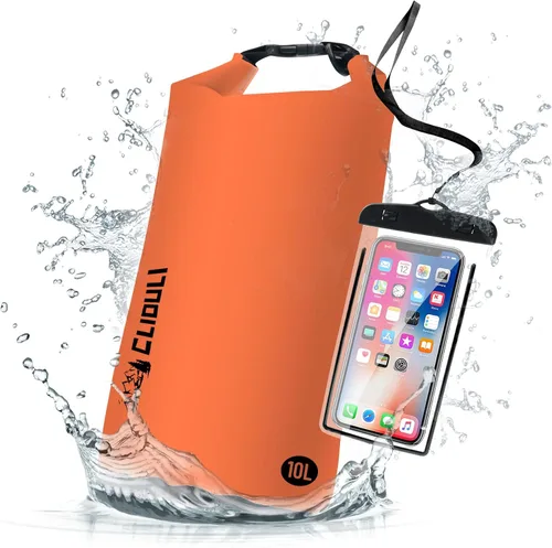 Vista 22 de Bolso impermeable y flotante de Cliduli, mochila impermeable enrollable azul pequeña de 2L/5L/10L/20L/30L/40L, bolsas flotantes ligeras para kayak