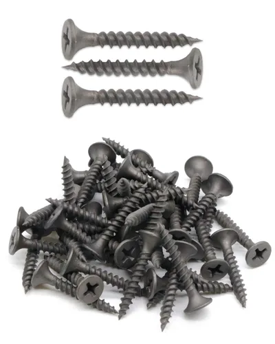 Vista 12 de IMScrews Tornillos Phillips de cabeza plana #6x1 para paneles de yeso de rosca fina, tornillo de madera de punta afilada, acero al carbono 1022A