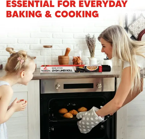 Vista 8 de Rollo de revestimiento de teflón para hornos, estufas y parrillas (75 x 17 pulgadas) - Corte personalizado al tamaño y forma necesarias