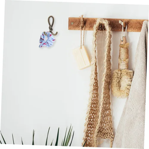 Vista 5 de Housoutil Ganchos de aleación, ganchos dobles para pared para colgar bolsos de baño, colgador de bolsa resistente