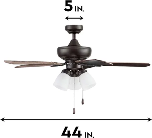 Vista 4 de Portage Bay 51442 Miller Park Ventilador de techo, 44, bronce